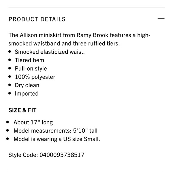 Ramy Brook Allison tiered miniskirt in rare orange color size Small NWTS - Picture 5 of 5